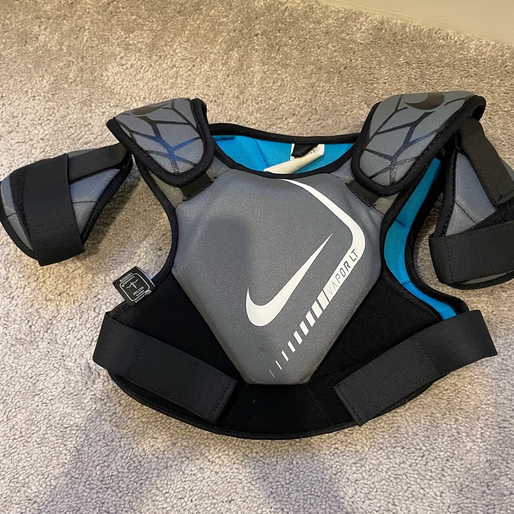 Nike Blue and Black Lacrosse Shoulder Pad Vapor LT youth small